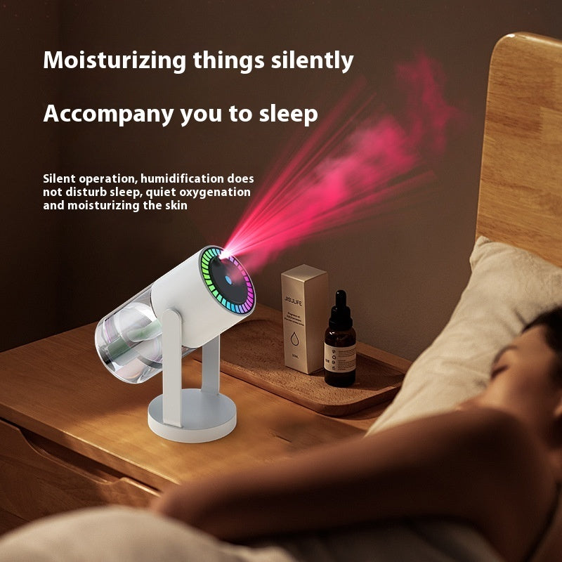 New Projection Starry Sky Top Ambient Light Humidifier Small Portable Anti-Dry Burn Car Home USB Spray Shaking Head.