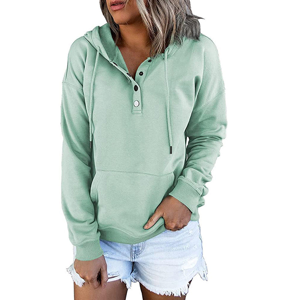 Women's Long-sleeved Coat Loose Casual Hooded Sweater