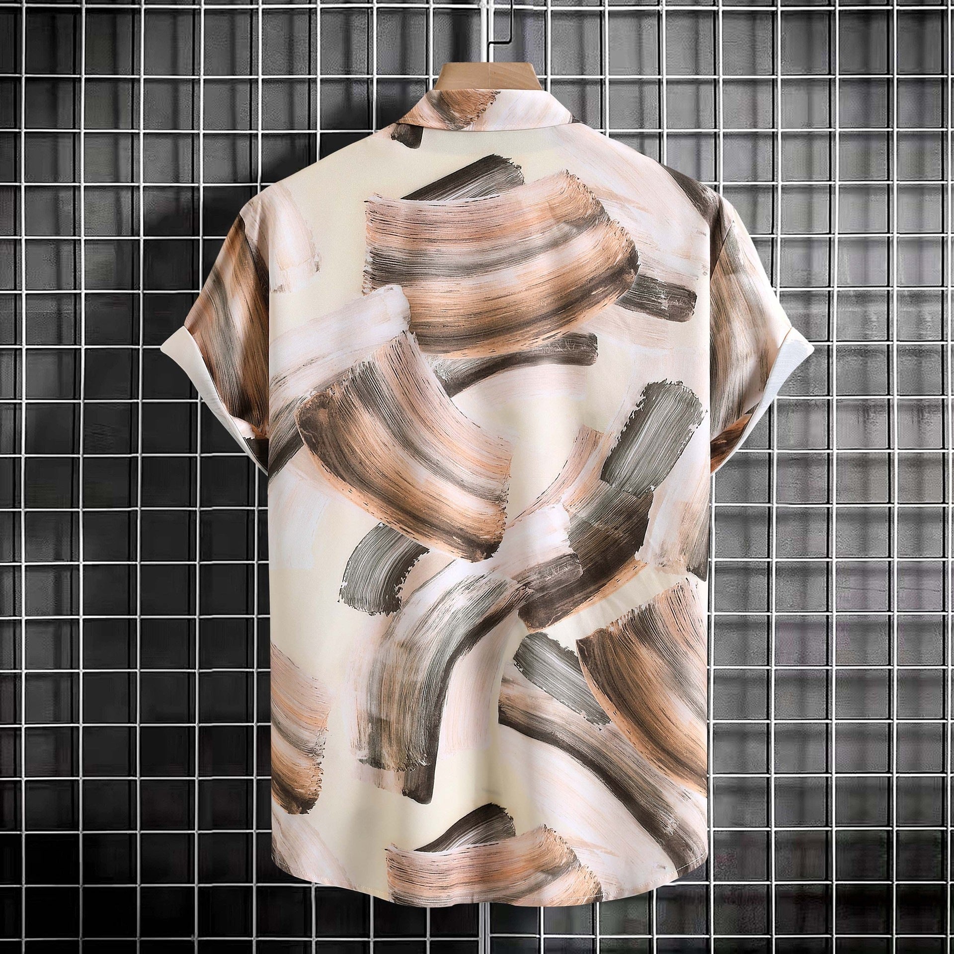 Plus Size Men's Casual Fashion Printing Short Sleeve.