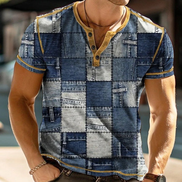 Simplicity Plaid Printed Casual Short Sleeve.