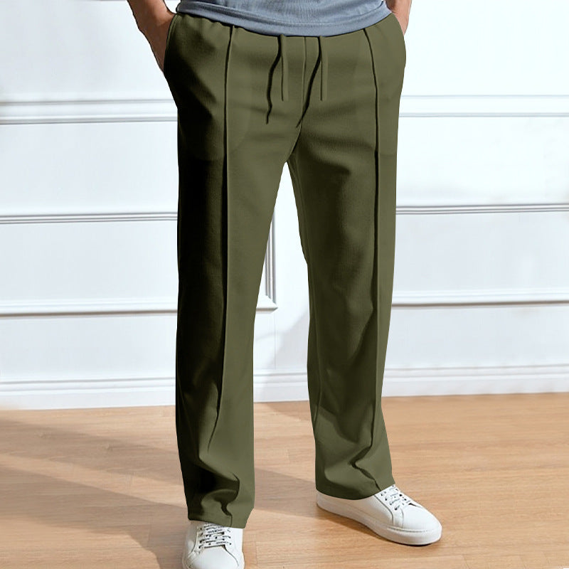 Wear Casual Trousers Loose Tight Rope Straight-leg Trousers In Stock.