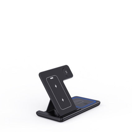 15W 3 In 1 LED Fast Wireless Charger Stand Foldable Charging Station For Smart Phone 15 14 13 12 11 IWatch 9 8 7 6 5 Airpods Pro.