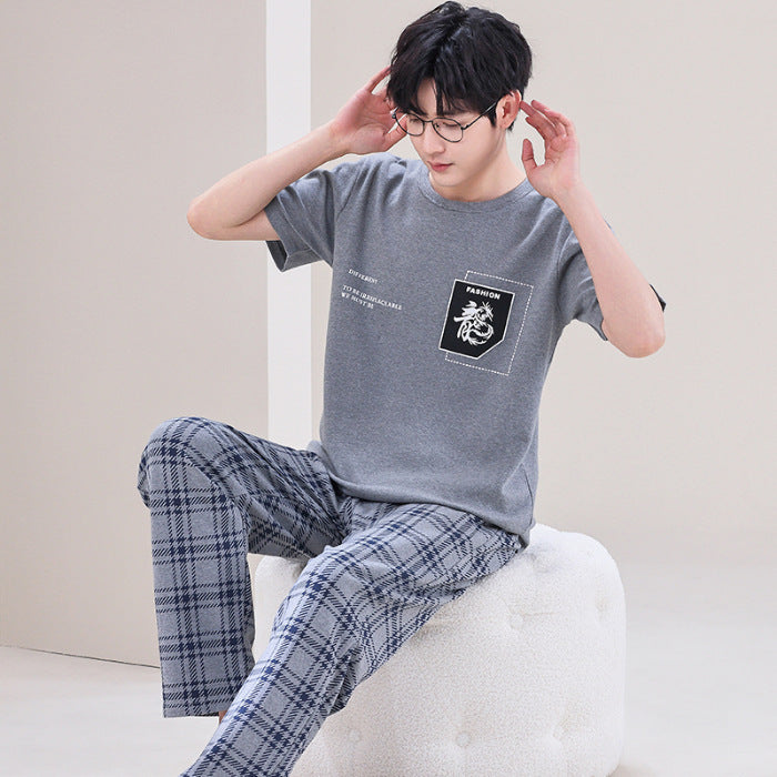 Pajamas Men's Short-sleeved Trousers Summer.