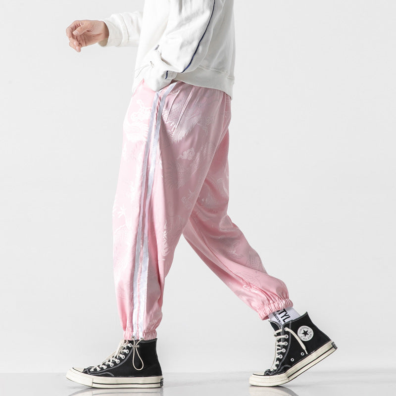 Men's Cotton Linen Retro Sports Casual Pants.