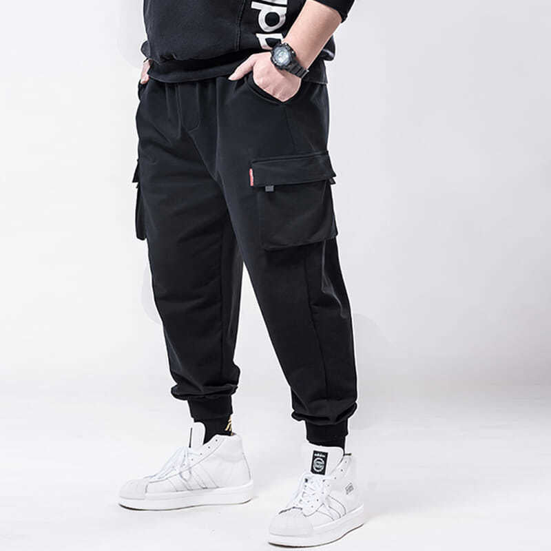 Polyester Plus Size Men's Casual Working Pants.