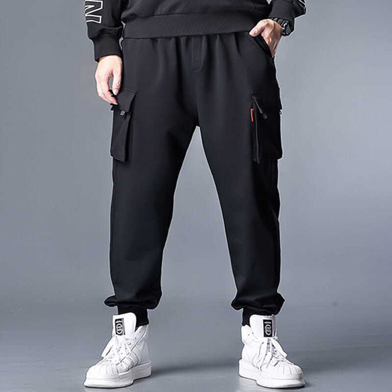 Polyester Plus Size Men's Casual Working Pants.