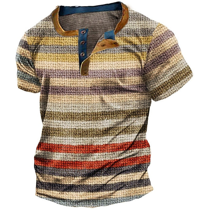 Simplicity Plaid Printed Casual Short Sleeve.