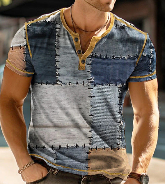 Simplicity Plaid Printed Casual Short Sleeve.