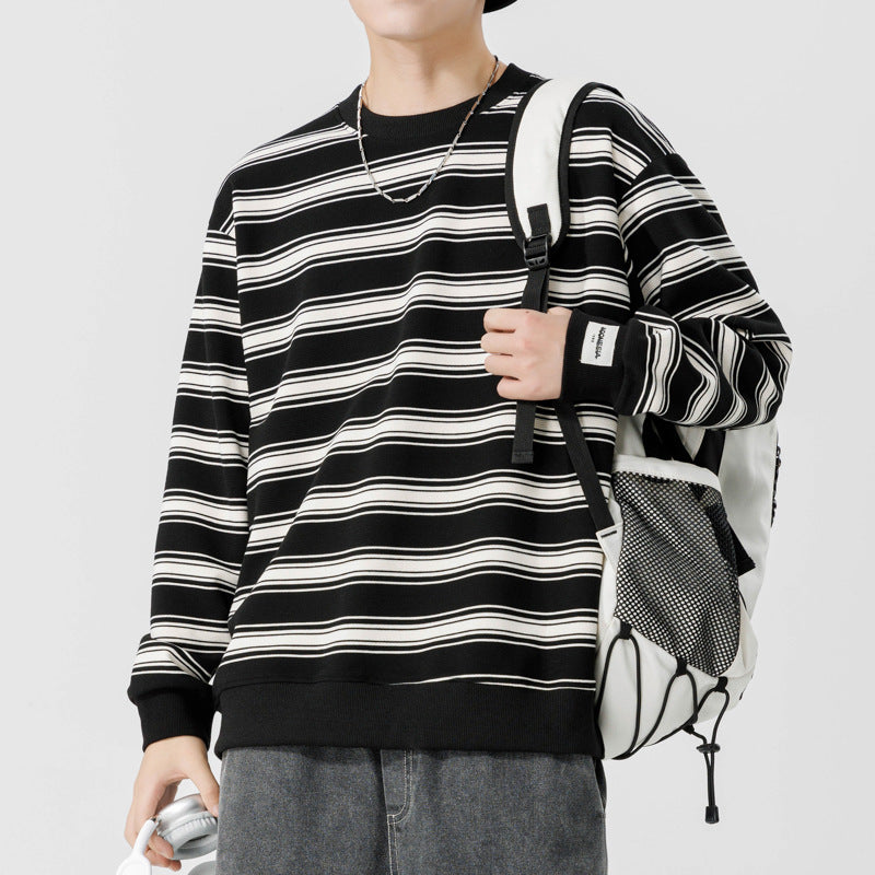 American Casual Striped Sweater For Men.