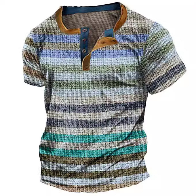 Simplicity Plaid Printed Casual Short Sleeve.