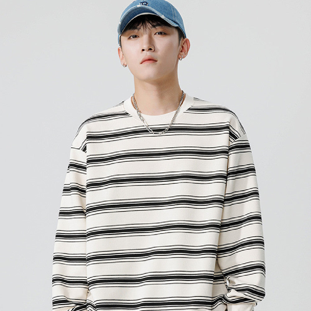 American Casual Striped Sweater For Men.