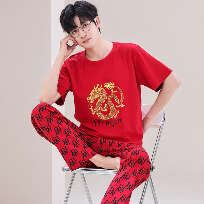 Pajamas Men's Short-sleeved Trousers Summer.