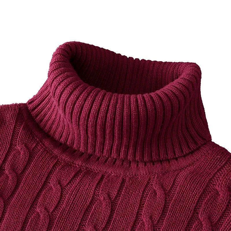 Twist Knitted Pullover Slim Fit Warm Top Solid Color.