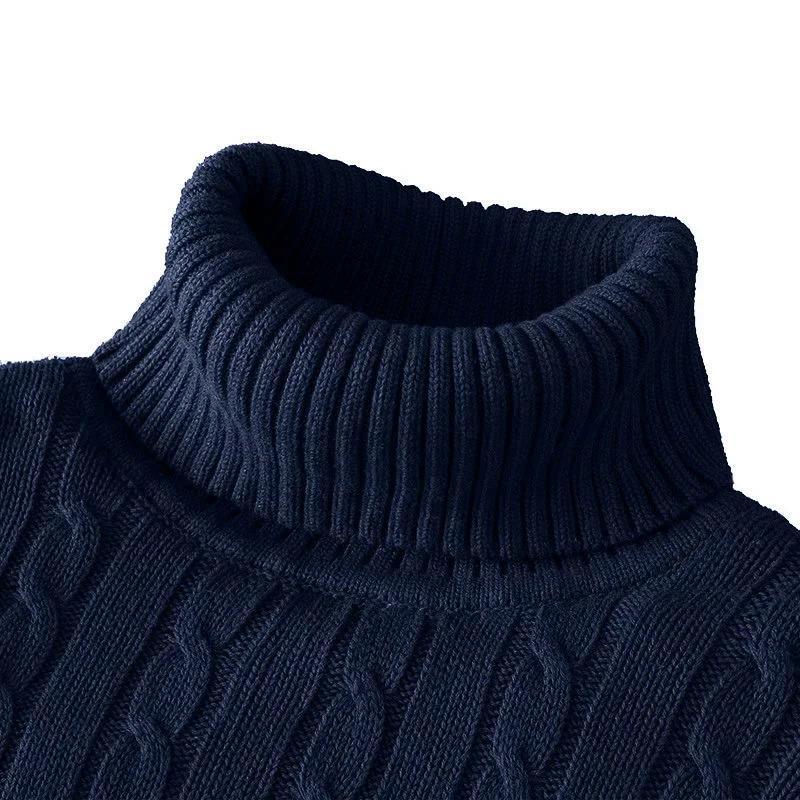 Twist Knitted Pullover Slim Fit Warm Top Solid Color.