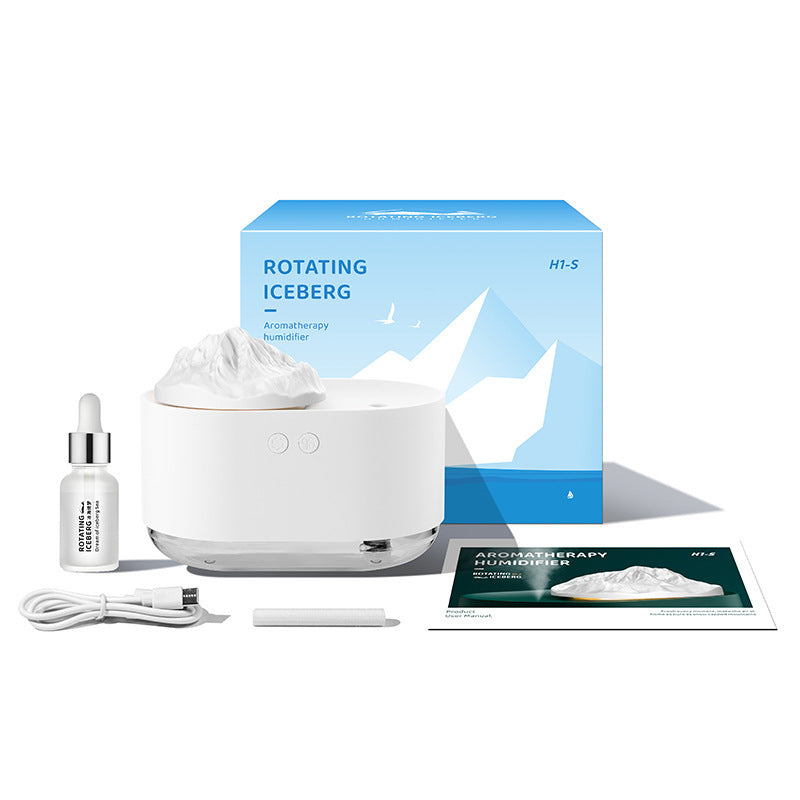 Rotating Iceberg Aromatherapy Spray Mute USB Humidifier